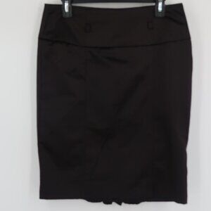 Heart Love Black Ruffle Back Pencil Skirt Size 7